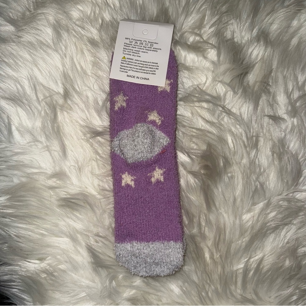 ✨✨5/$10✨✨ Kids Cozy Socks - Purple and Gray New - Picture 4 of 5